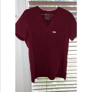 Burgundy Fig scrubs.